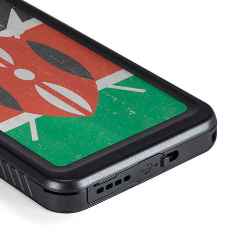 Kenya Flag Distressed Galaxy S23 Plus Waterproof Case